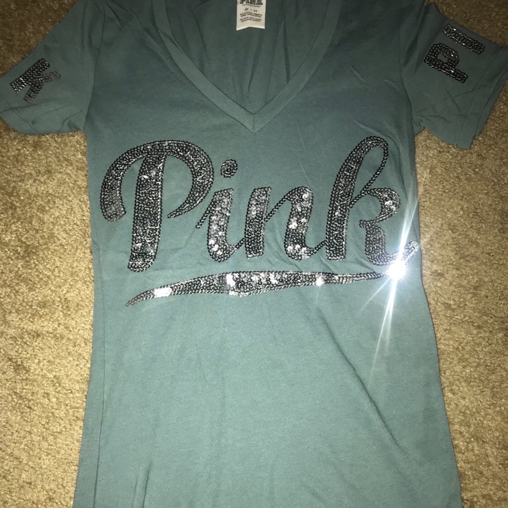 Sequenced PINK Victoria’s Secret T-shirt size XS